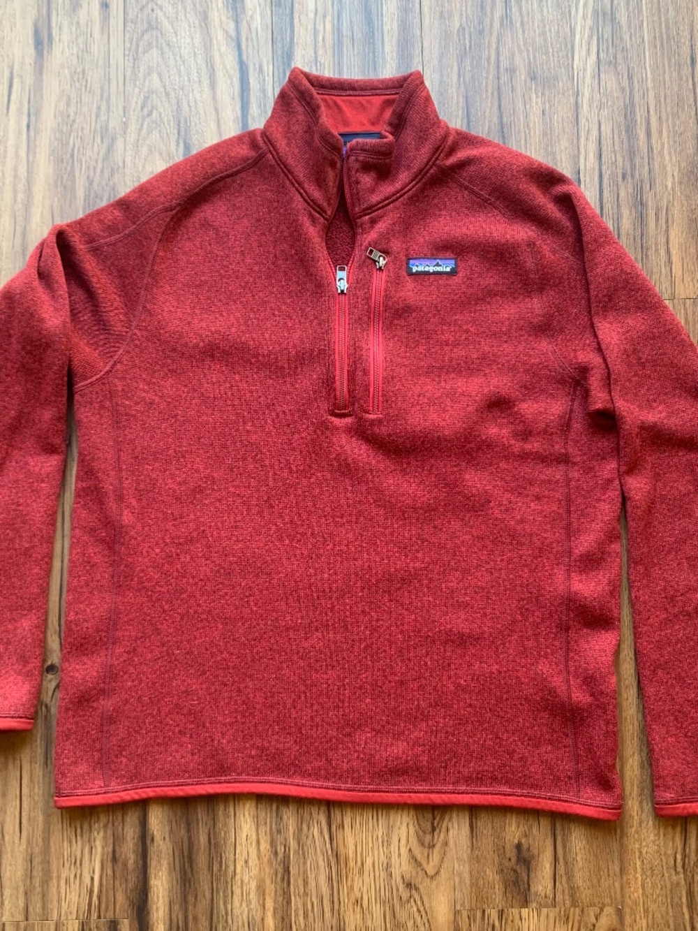 Patagonia Men’s Red Quarter-Zip Better Sweater Fleece Pullover Medium
